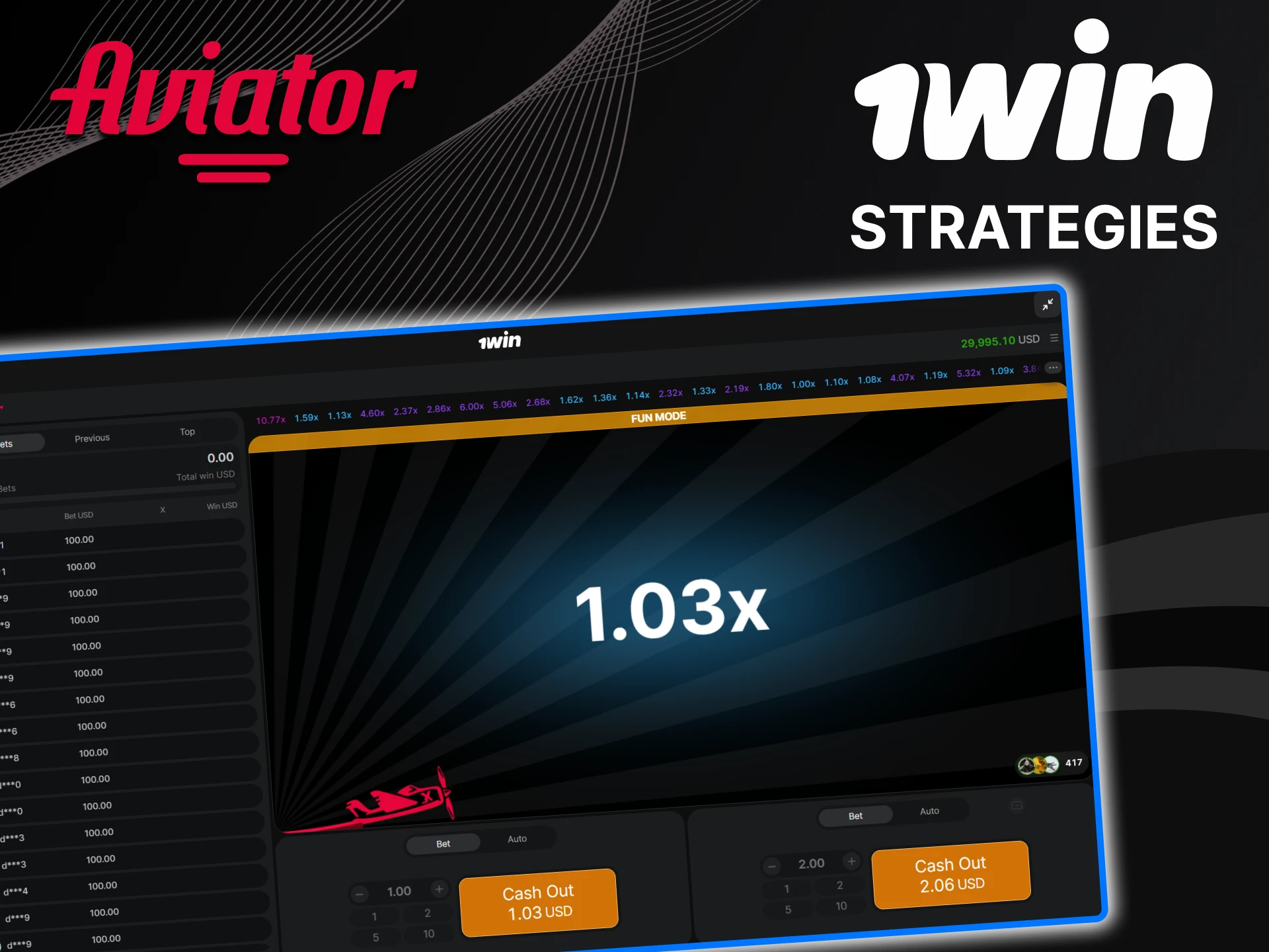 We have compiled for you the best strategies for the game Aviator from 1win.
