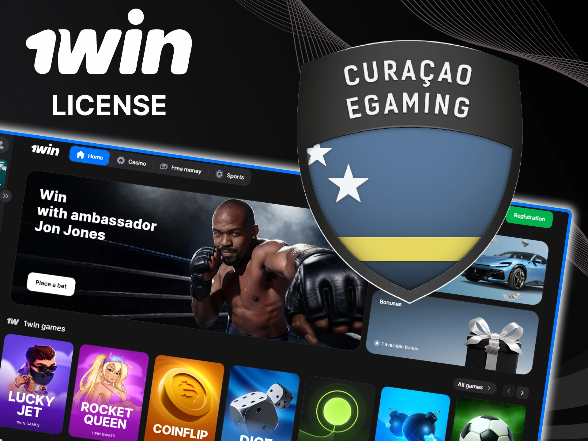 1win has a special license.