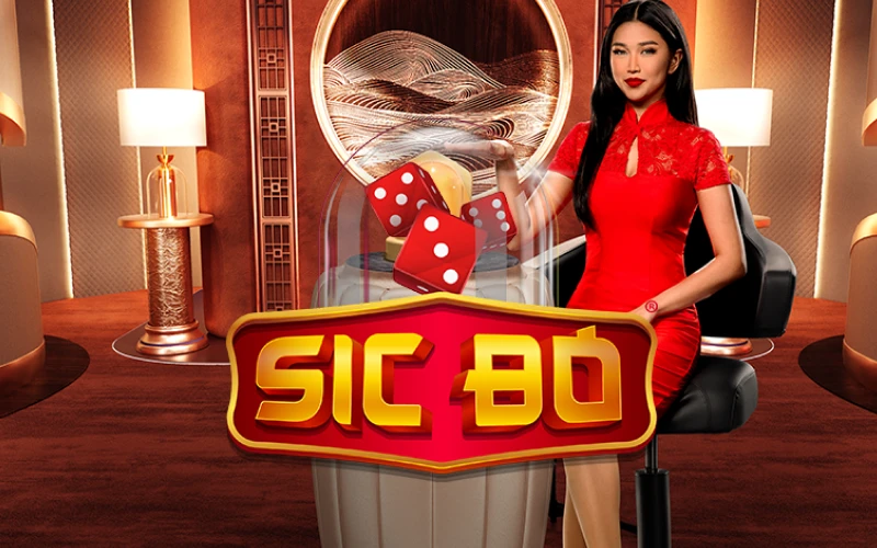 Play traditional Sic Bo live casino game at 1Win.